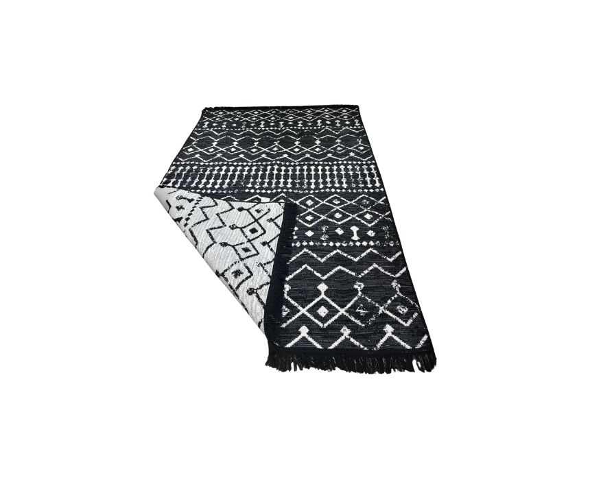 Double Face Rug in Black