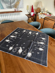 Christmas Gnomes Table Cloth 84x84cm