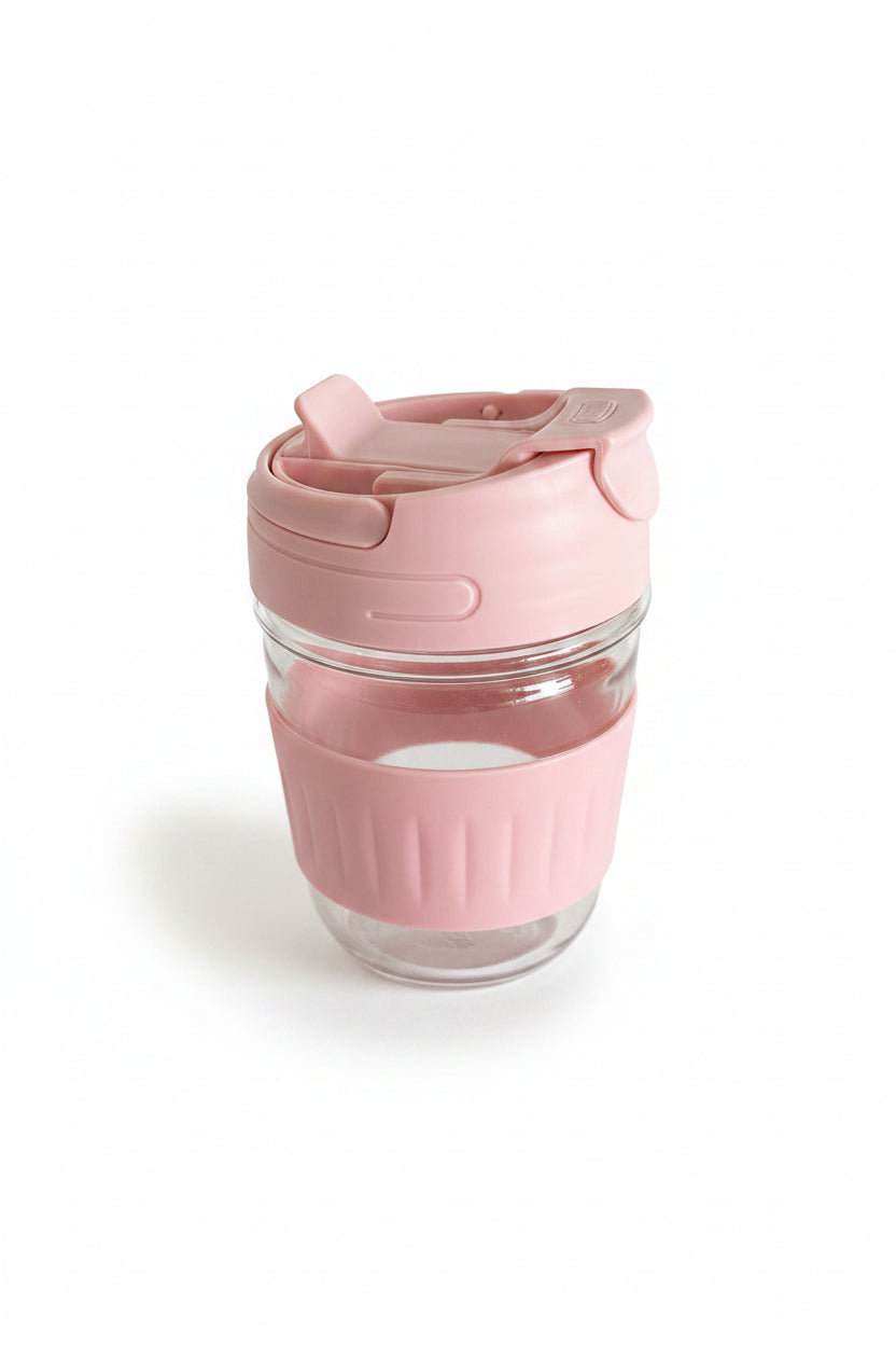 Glass Straw Cup 350ml