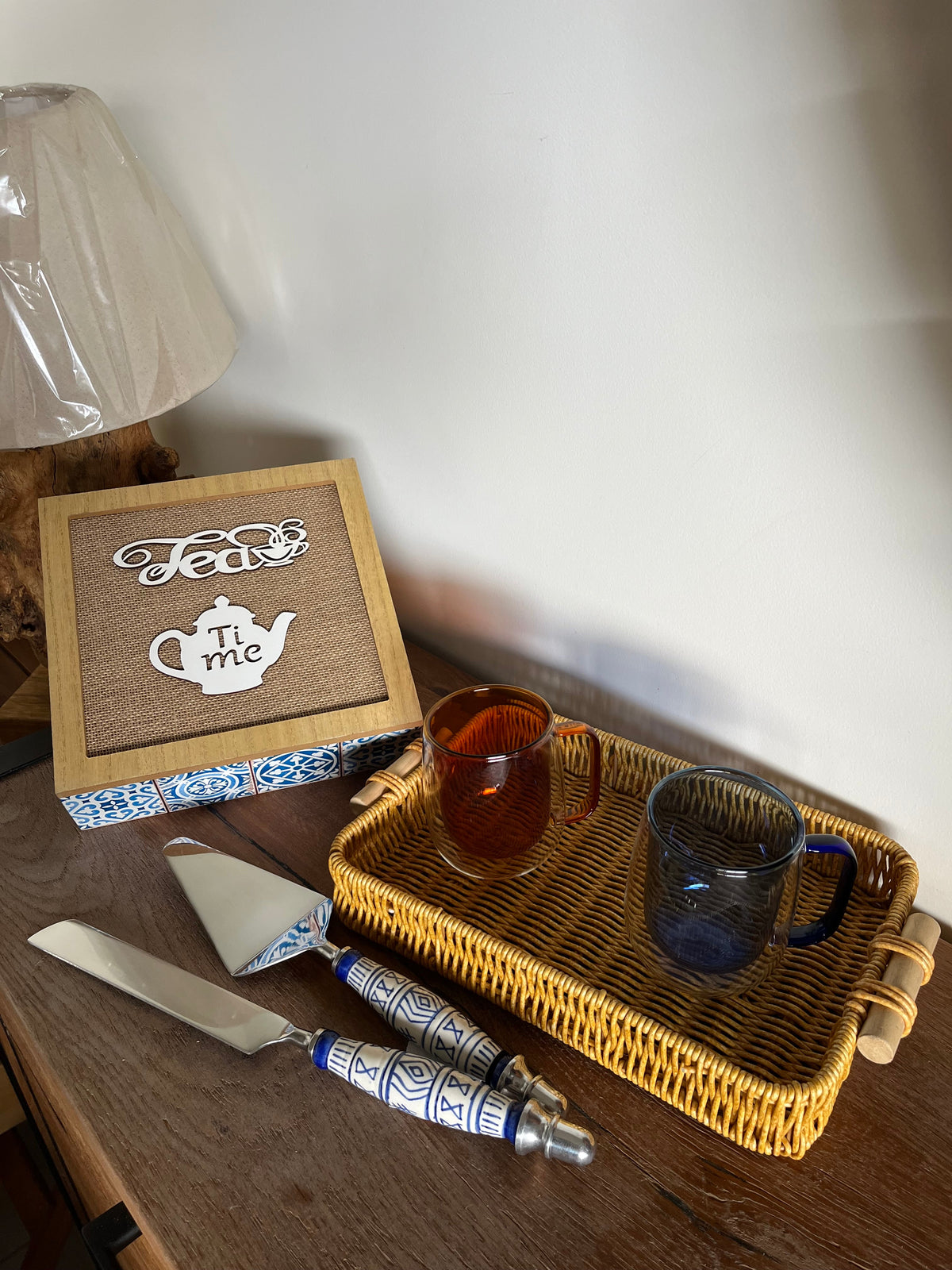 Boho Woven Trays Set