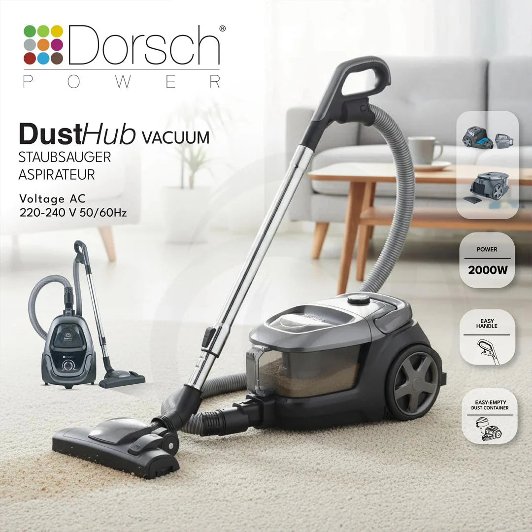 DustHub Vacuum Cleaner 2000W Vacuum Cleaner DustHub Vacuum Cleaner 2000W DustHub Vacuum Cleaner 2000W Dorsch