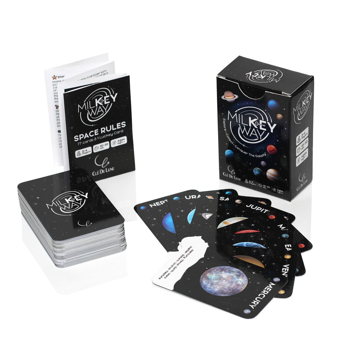 Venus & Mars Set - 1 Game, 1 Pair of Socks (Men Size), 1 Mug, 1 Notebook