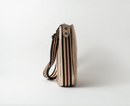 Leonie Crossbody Bag Metallic Gold Beige