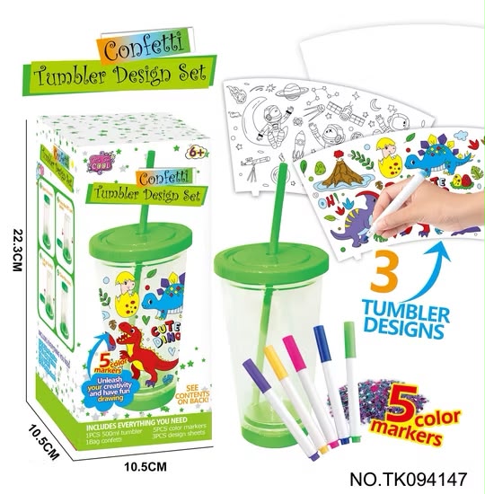 Kids DIY Dinosaur Tumbler