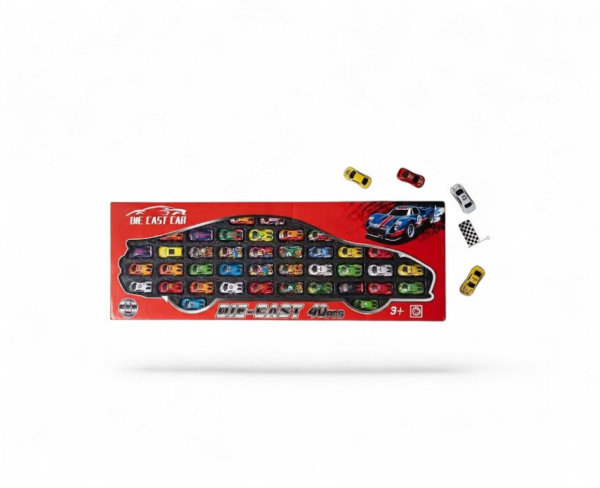 Die-Cast Mini Racing Car Set 40-Piece