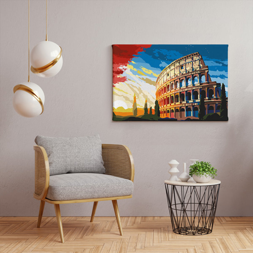 Colosseum of Rome at Dusk Paint By Numbers Kit