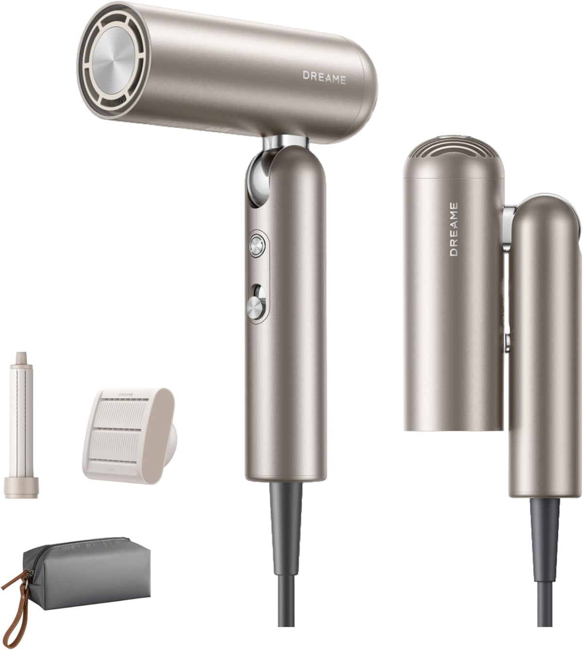 Pocket High Speed Hair Dryer - Gold Hair Dryers Pocket High Speed Hair Dryer - Gold Pocket High Speed Hair Dryer - Gold Dreame