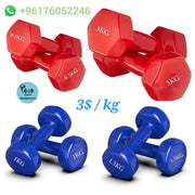 Vinyl coated dumbbells of low weights