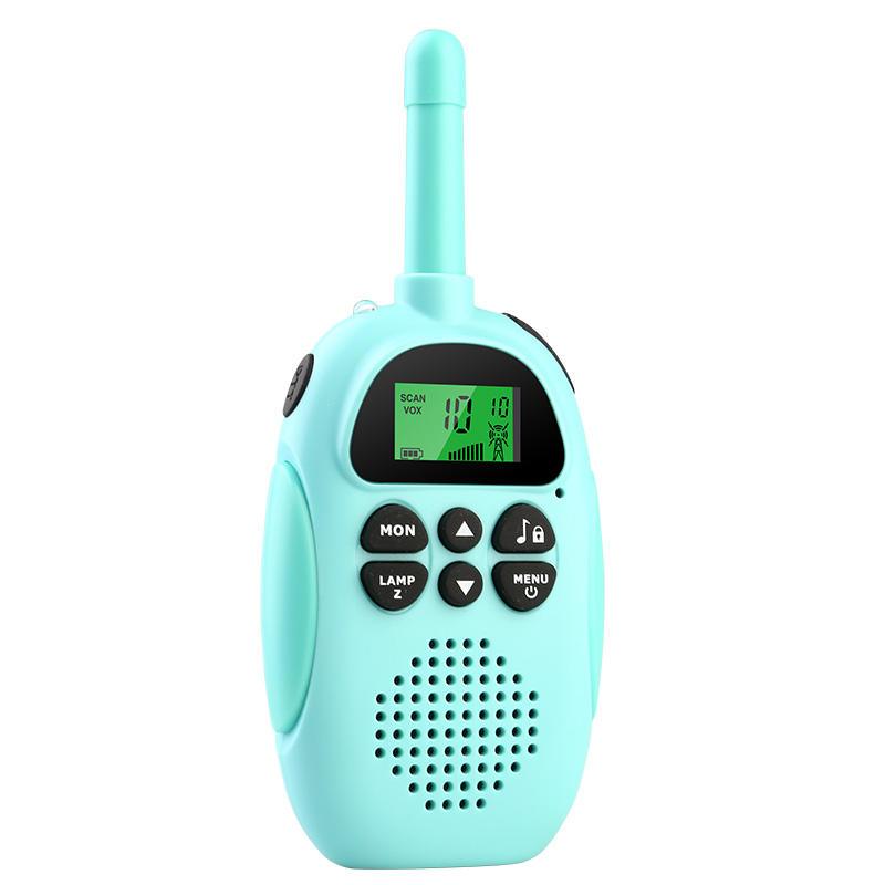 Kids Two-Way Walkie Talkie Set with Flashlight (Teal & Pink)