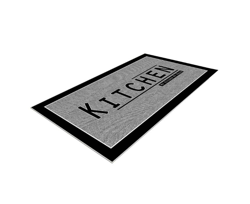 Rectangle Kitchen Carpet in Grey