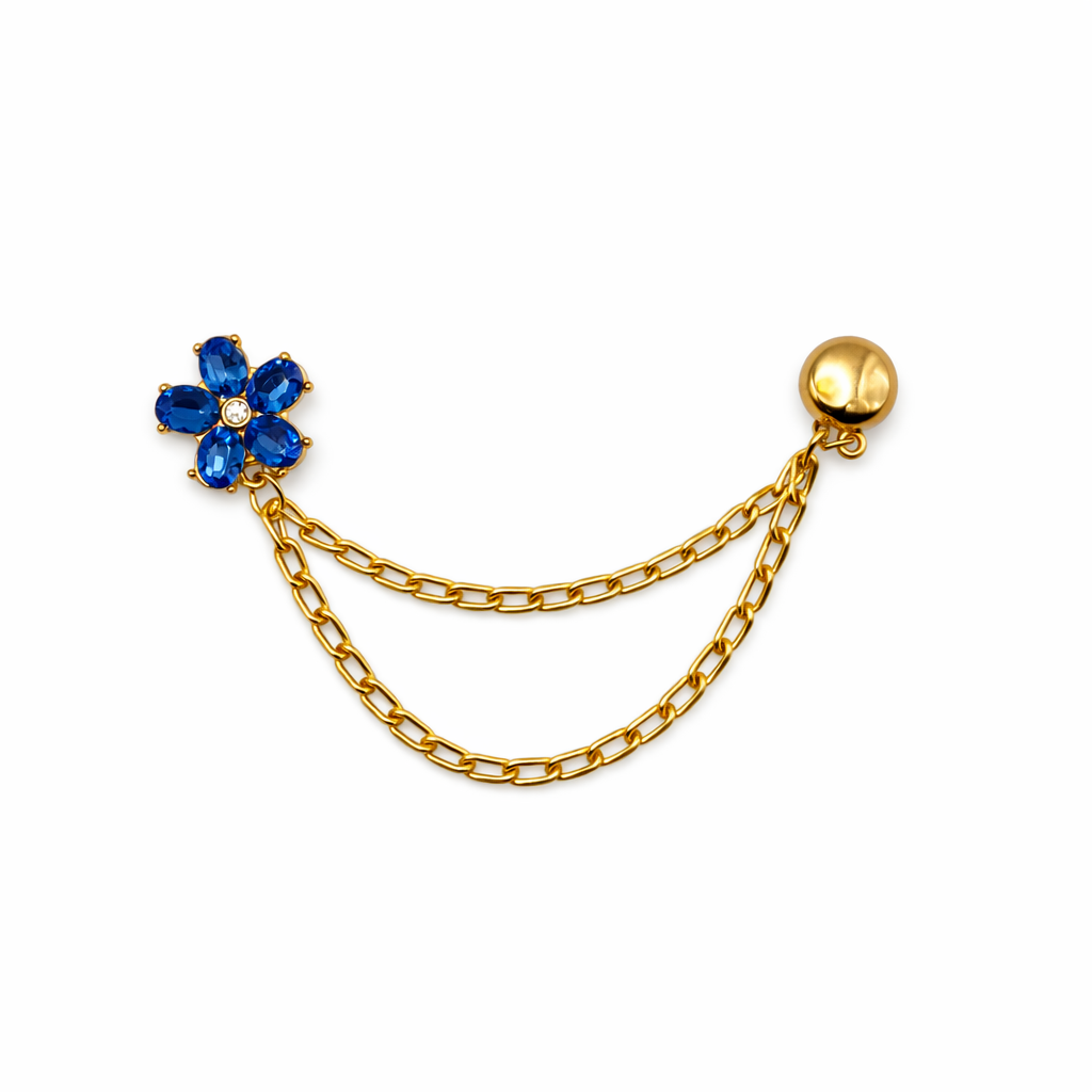 Blue Flower Magnetic Sleeve Clip Default Title Petit Détail Lebanon