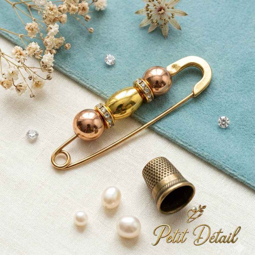 Crystal Bead Decorative Safety Pin Brooch Petit Détail Lebanon