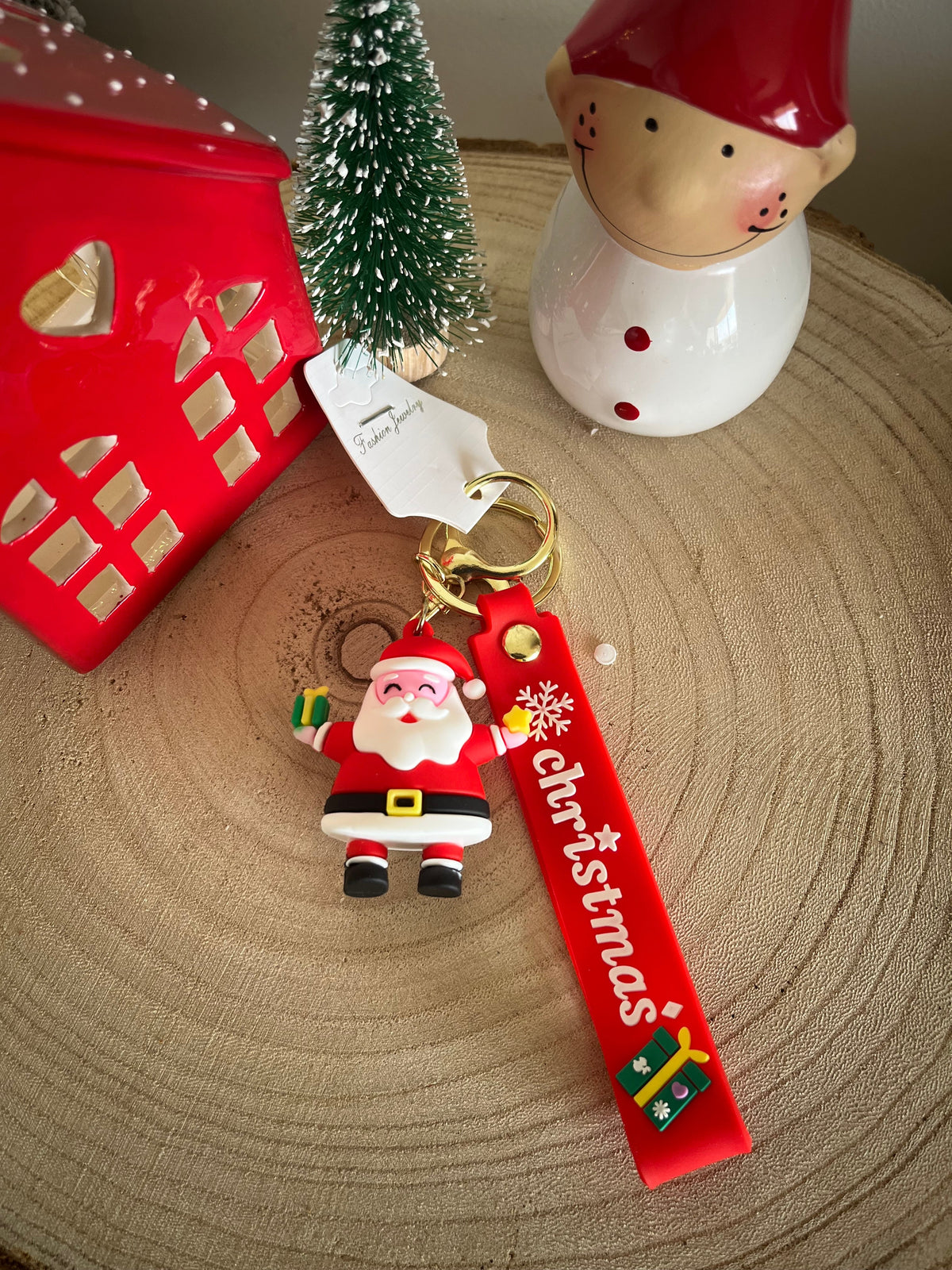 Christmas Keychain With 3D Designs And Silicone