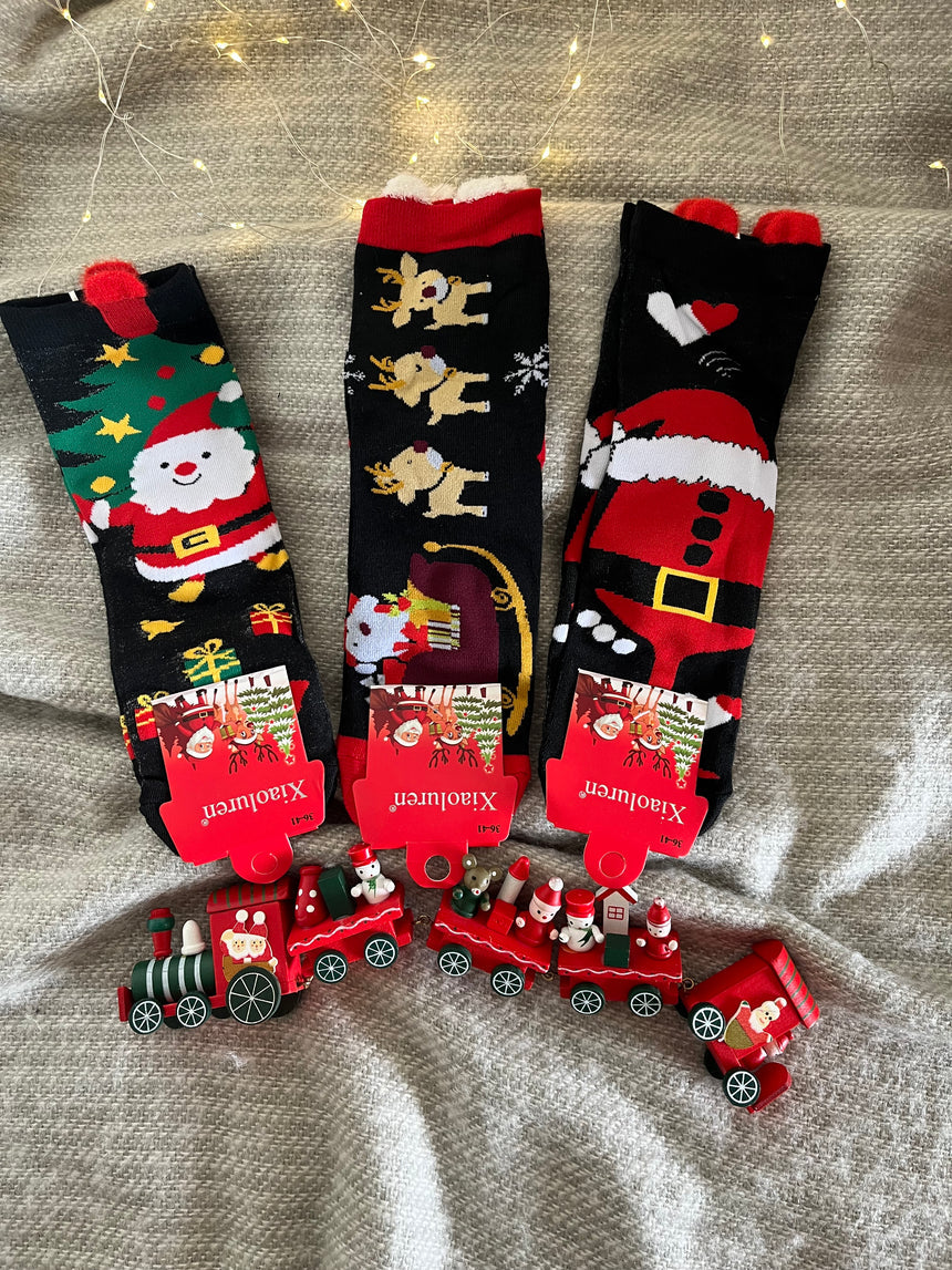 Christmas Socks Festive Cotton Size 36-41