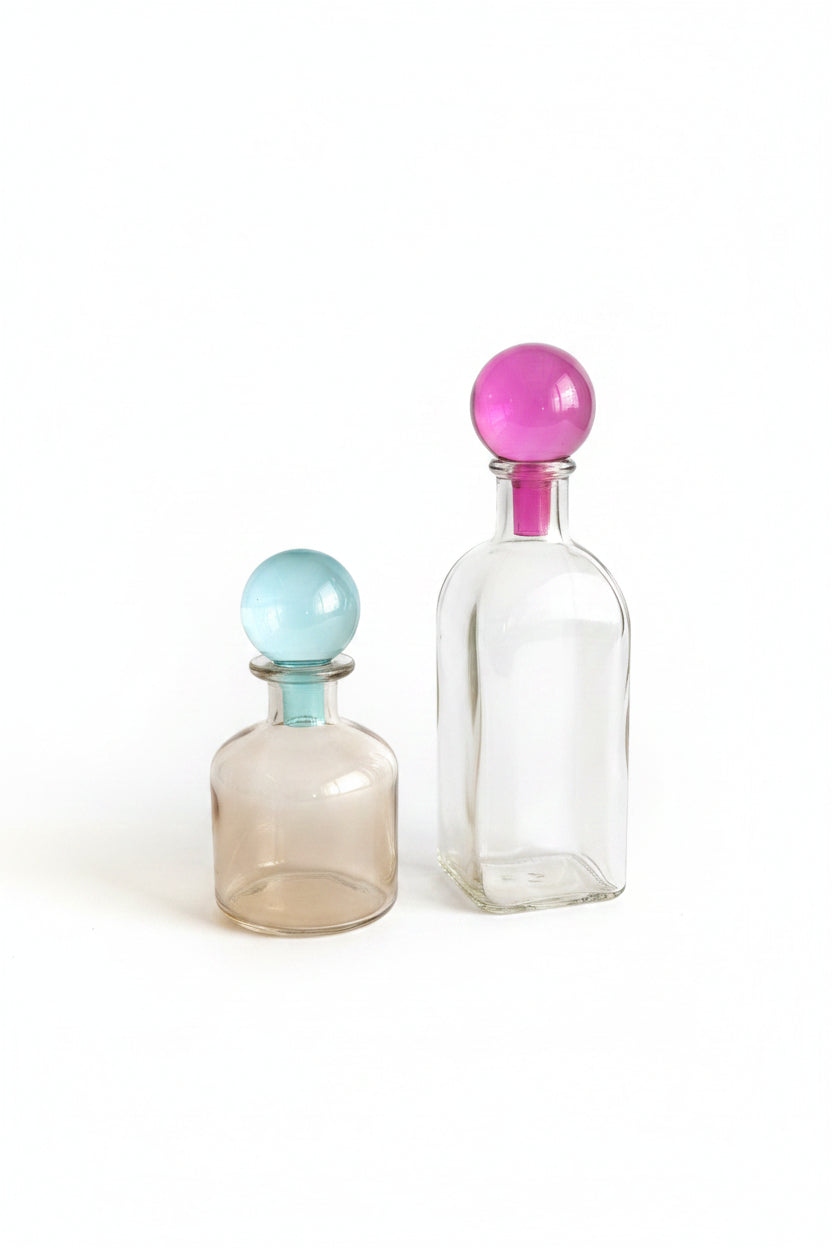 Multicolor Vase with colored cap