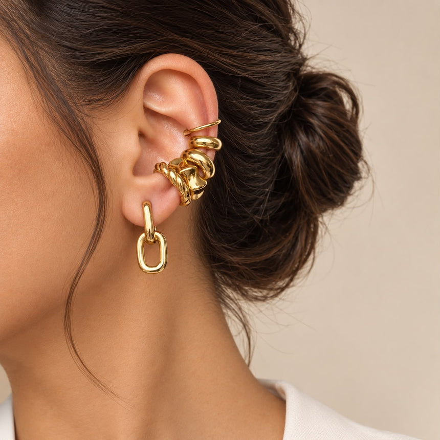 Ring Minimal Ear Cuff - 1 Piece