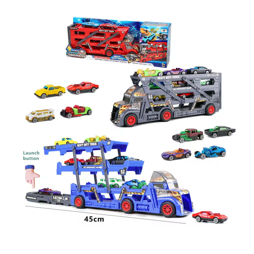 Folding Metal Truck with Mini Ejection Cars