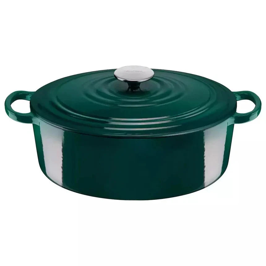 Elegance Oval Cast Iron Casserole, 4.75 L, Forest Green Cast Iron Elegance Oval Cast Iron Casserole, 4.75 L, Forest Green Elegance Oval Cast Iron Casserole, 4.75 L, Forest Green Tefal