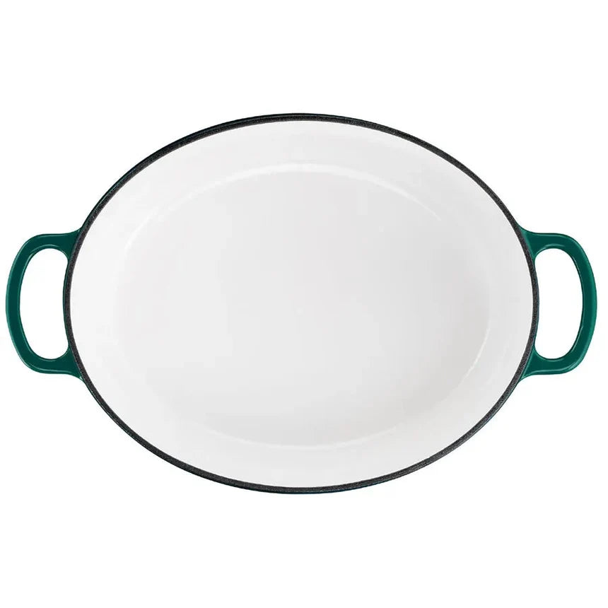 Elegance Oval Cast Iron Casserole, 4.75 L, Forest Green Cast Iron Elegance Oval Cast Iron Casserole, 4.75 L, Forest Green Elegance Oval Cast Iron Casserole, 4.75 L, Forest Green Tefal