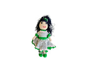 Emerald and Blush Crochet Doll