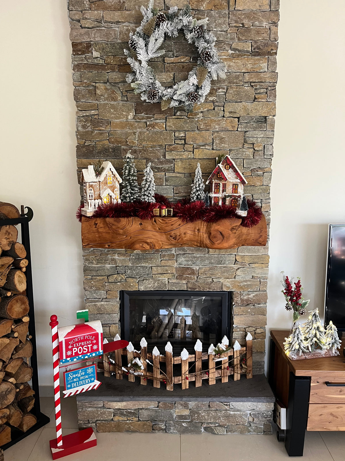 Christmas Wooden Fence