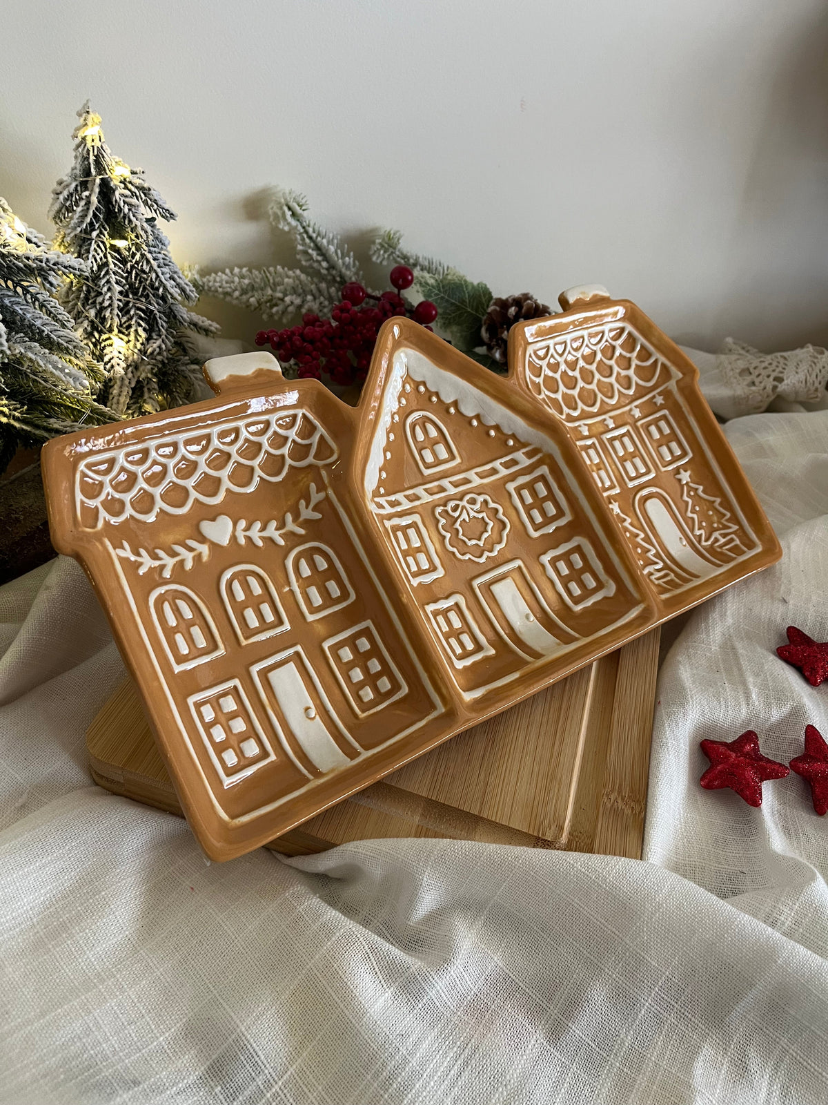 Christmas Gingerbread House Large Plate