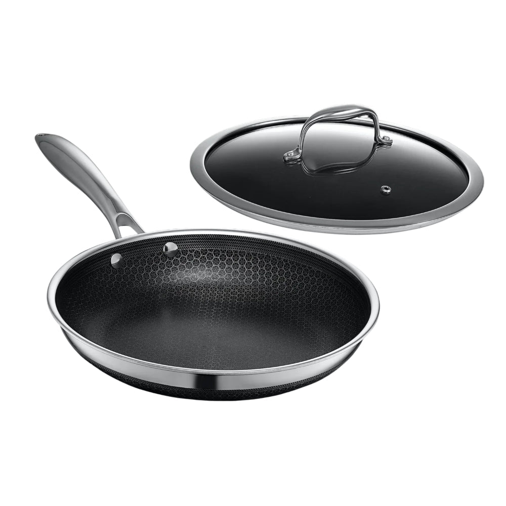 Eterna Tri-Ply 24cm Fry Pan with LID Frying Pan Eterna Tri-Ply 24cm Fry Pan with LID Eterna Tri-Ply 24cm Fry Pan with LID Nutricook