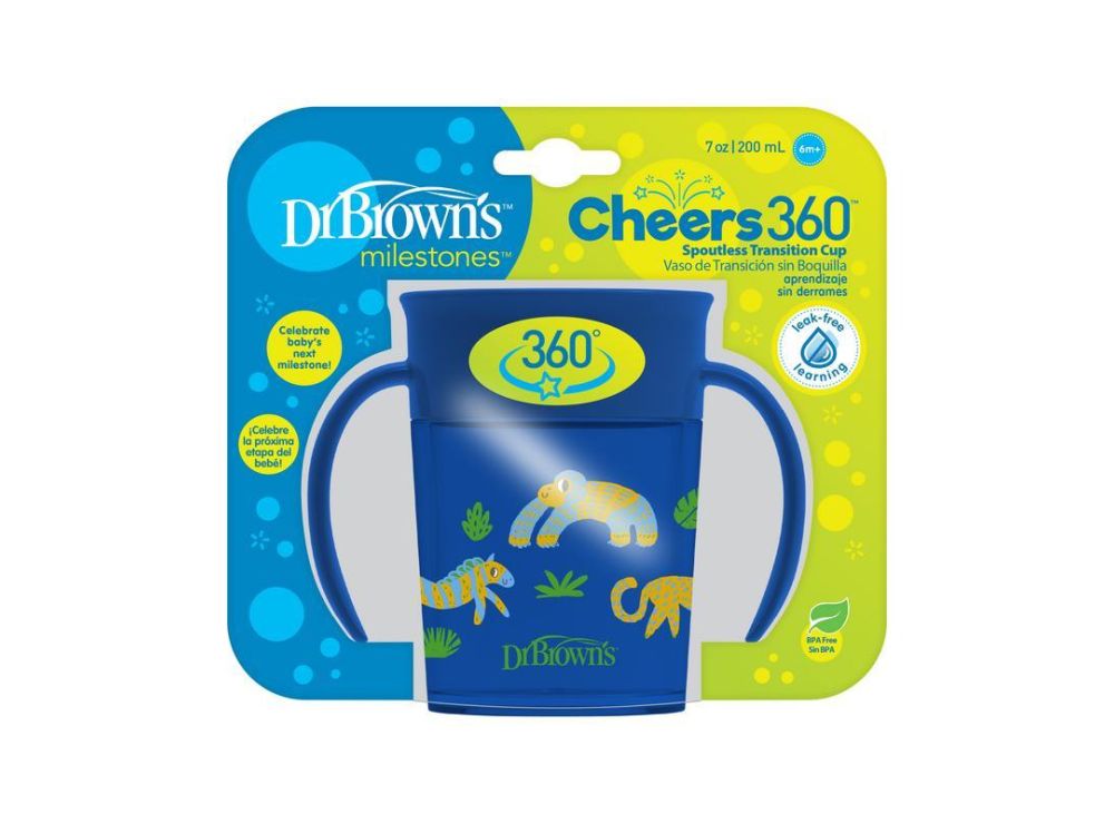 Dr Brown's Cheers 360 Transition Cup Blue 200 ml