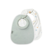 Feeding Bibs 2pcs Grey/ blue / pink