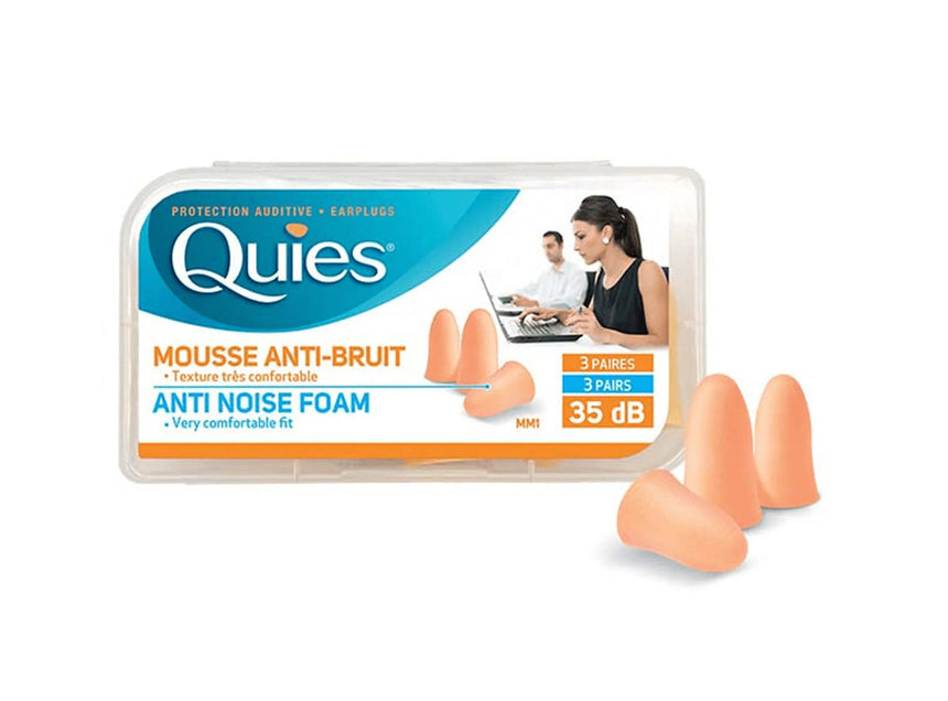 Quies Anti Noise Foam Earplugs 3 Pairs