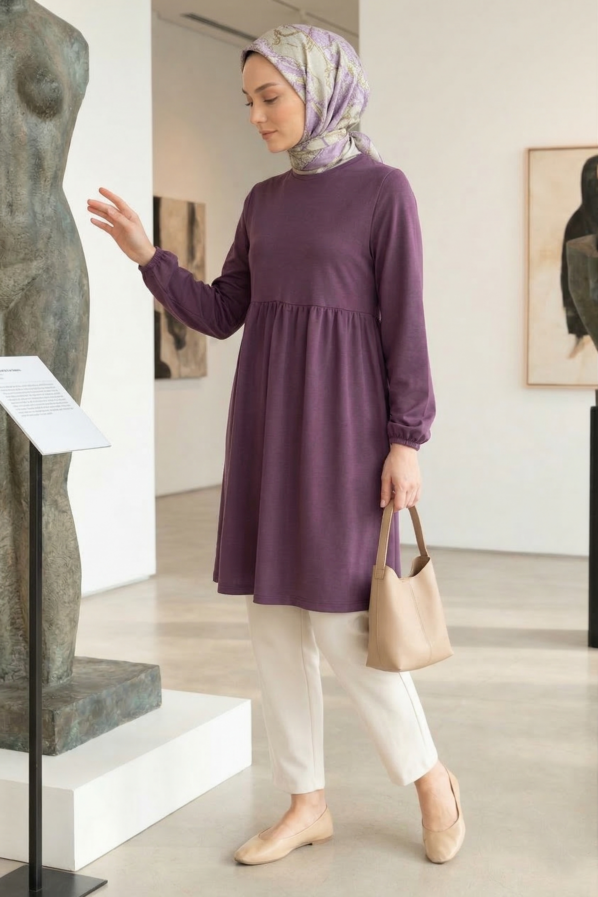 Basic Casual Flared Long Tunic