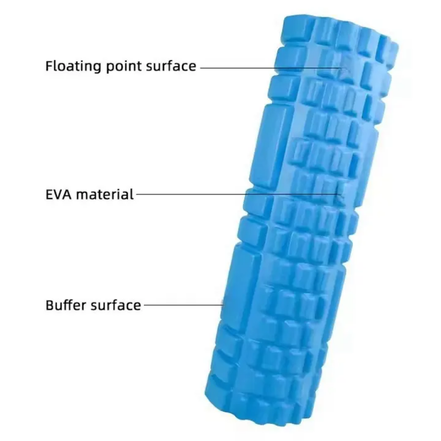Foam roller for muscle recovery and yoga stretching
