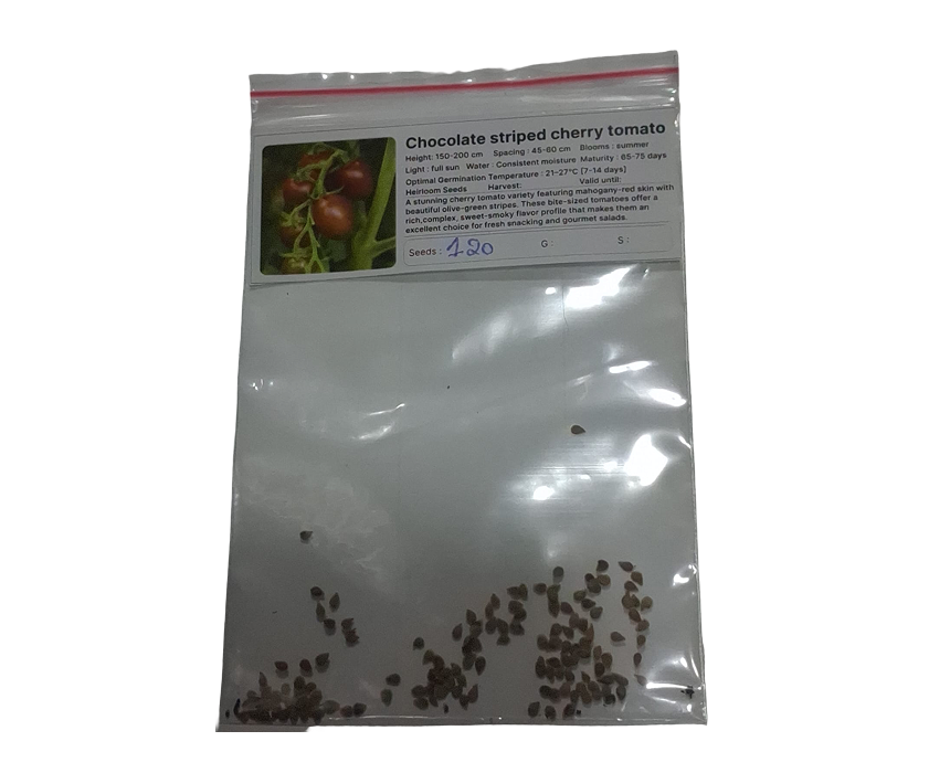 Chocolate Striped Cherry Tomato Seeds