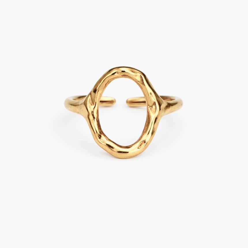 Oval Asymmetrical Adjustable Ring