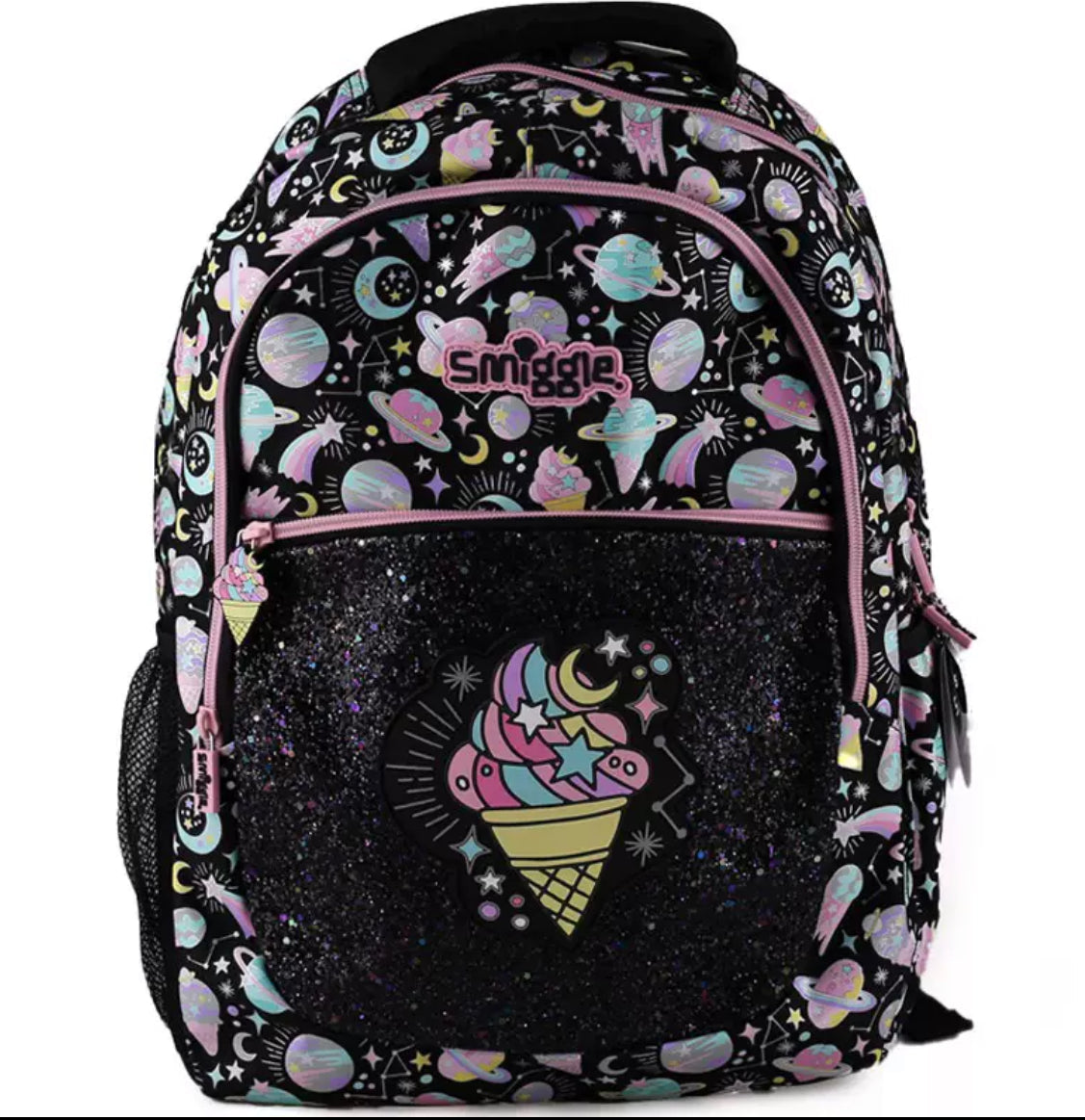Smiggle Backpack Black Icecream | (G1-G3) | 42cm