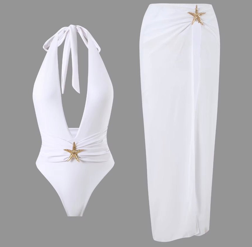 Starfish One Piece Elegant Sunset Swimsuit