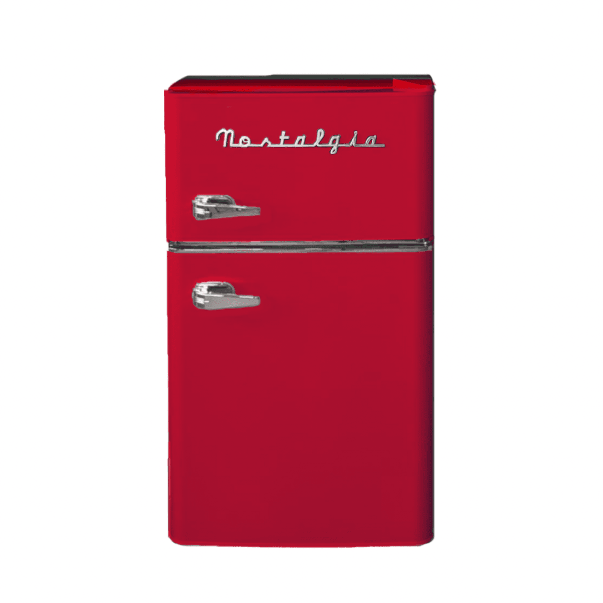 Two Door Retro Mini Fridge-Freezer, Red Wine Cooler Two Door Retro Mini Fridge-Freezer, Red Two Door Retro Mini Fridge-Freezer, Red Nostalgia