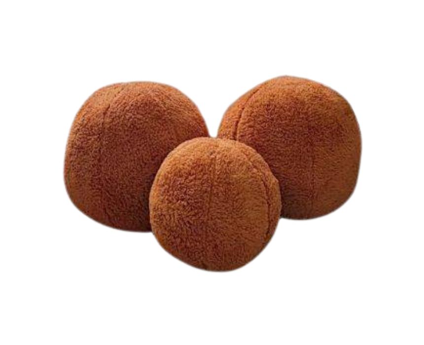 Round Pillows 3 Pcs in Orange
