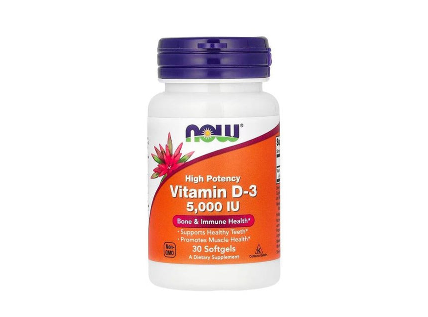 Now Vitamin D3 5000 IU 30 Softgels