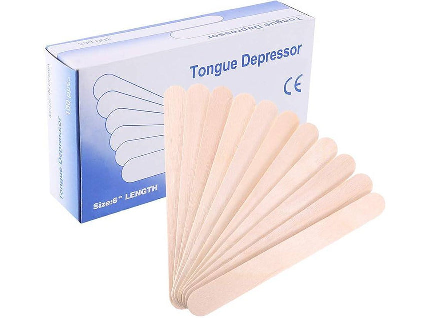 Wooden Tongue Depressor Adult 100 Pieces