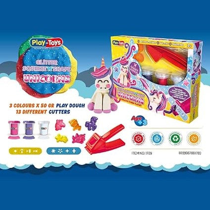 GLITTER SQUEEZE N SHAPE UNICORNS by TOY-FUN