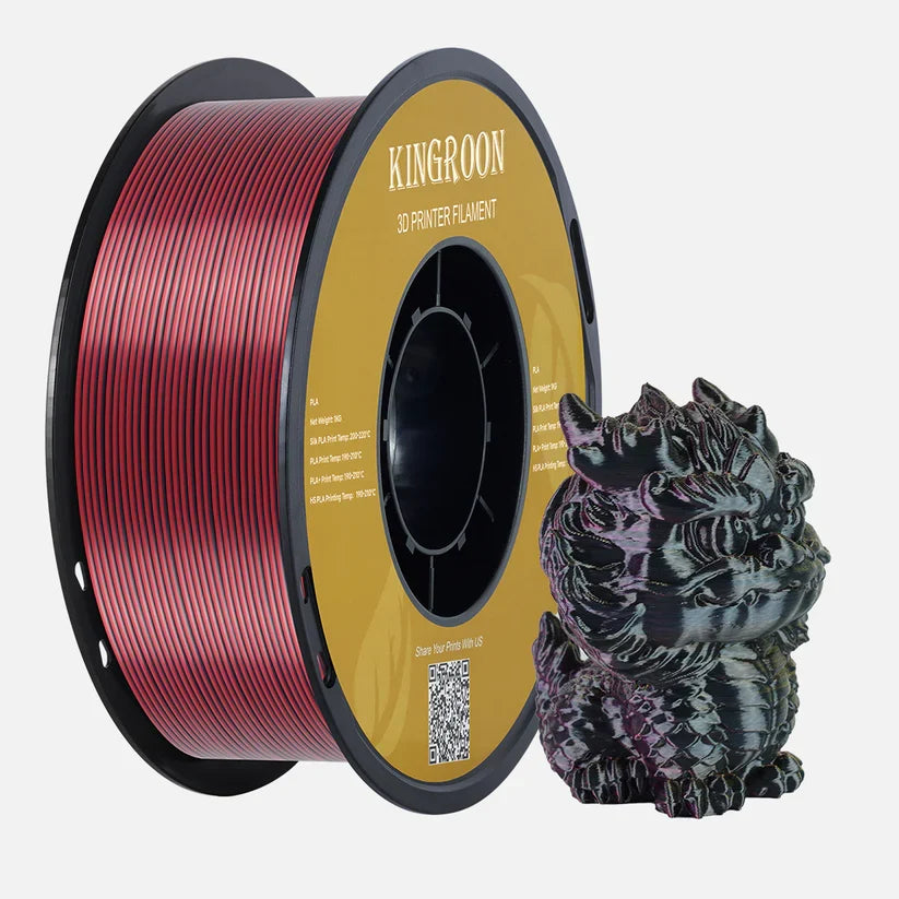 Kingroon PLA Silk Red Black Filament