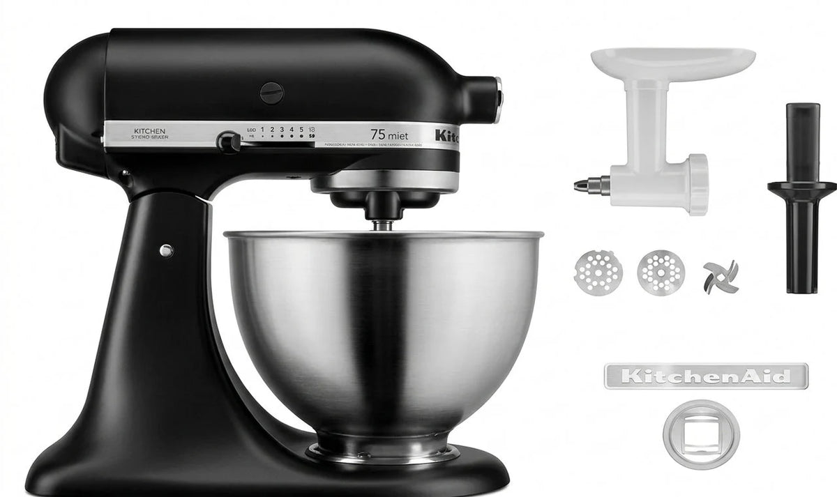 4.3L Tilt-Head Stand Mixer Bundle with Food Grinder & Cookie Accessory Cake Mixer 4.3L Tilt-Head Stand Mixer Bundle with Food Grinder & Cookie Accessory 4.3L Tilt-Head Stand Mixer Bundle with Food Grinder & Cookie Accessory KitchenAid