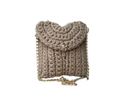 Golden Charm Crochet Bag Taupe