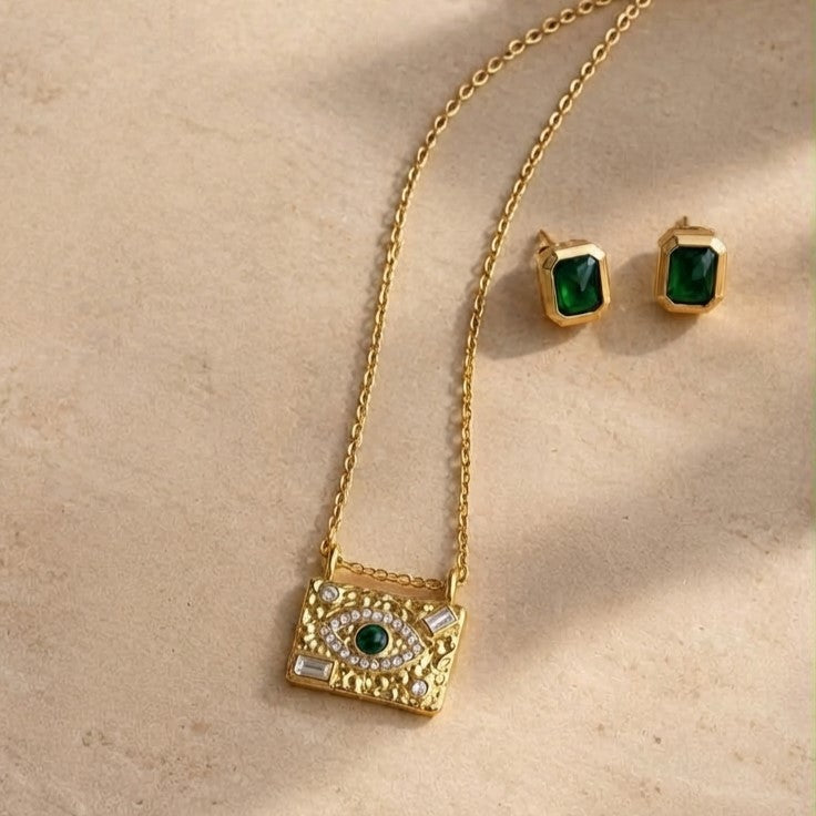 Green Eye Set - 2 Pieces
