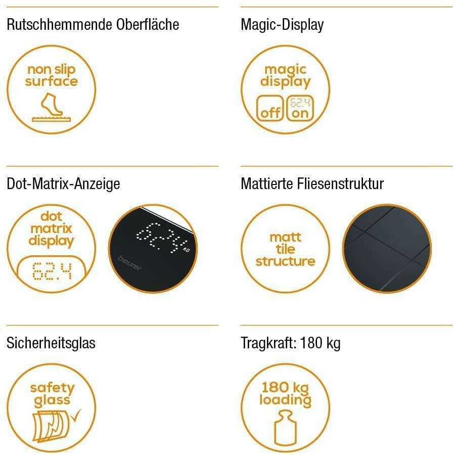 The German Outlet, Beurer, Glass Personal Scale