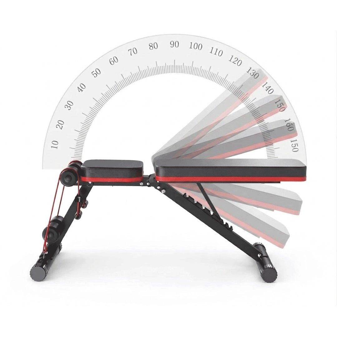 Foldable Adjustable Bench with 20 kg Chrome Set
