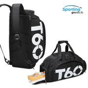 Sports duffel backpack for gym and travel use
