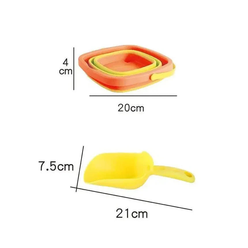 Foldable Sand and Snow Play Bucket Set