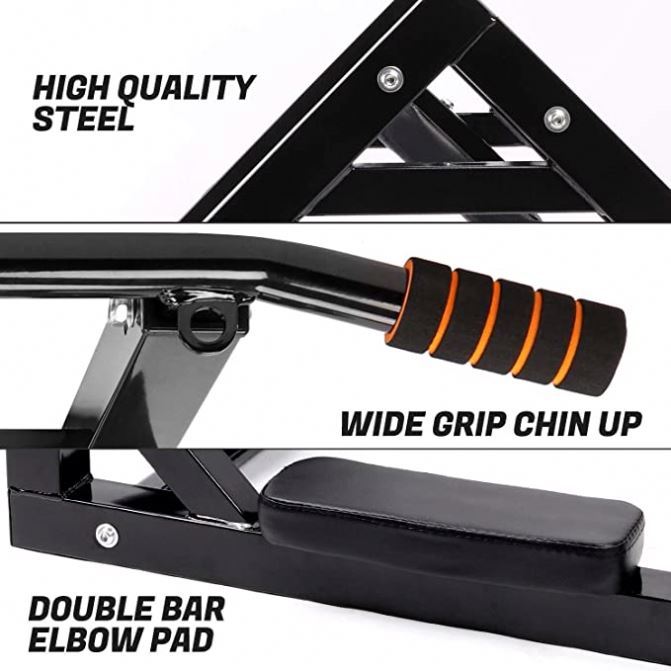 2 In 1 Wall Mounted Pull-Up Bar And Resistance Band